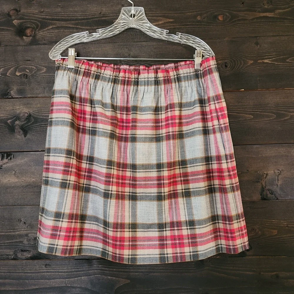 J. Crew Plaid Sidewalk Skirt Women Sz 14‎ (32